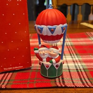 Festive Santa Hot Air Balloon Ornament